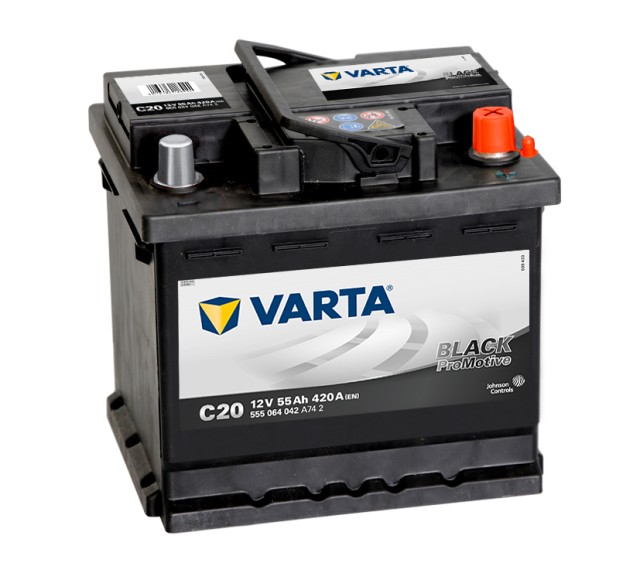 Akumulators VARTA PROMOTIVE BLACK C20 12V 55Ah 420A (EN) 246x175x190 0/1