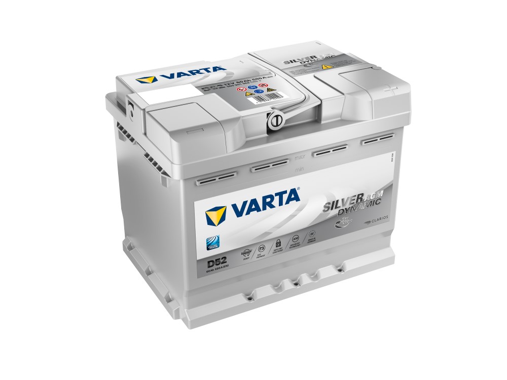 Akumulators VARTA Silver Dynamic AGM D52 12V 60Ah 680A (EN) 242x175x190 0/1