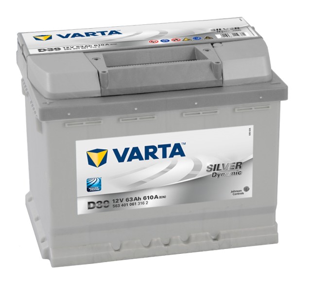 Akumulators VARTA Silver Dynamic D39 12V 63Ah(c20) 610A(EN) 242x175x190mm 1/1 B13