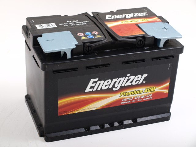 Akumulators ENERGIZER Premium AGM EA70L3 = E39 12V 70Ah 760A(EN) 278x175x190 0/1