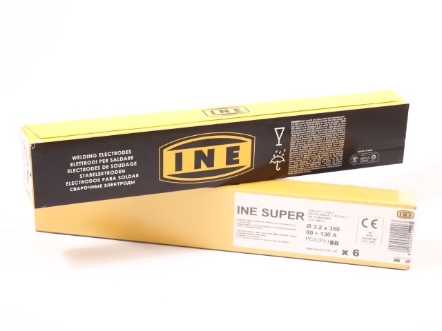 Rutila elektrodi INE SUPER 3.2mm x350, AWS A5.1 E6013 EN ISO 2560-A: E42 0 RC 11, DB10.064.02/01 TUV 09671, paka 2.5kg, apmēram 88gab