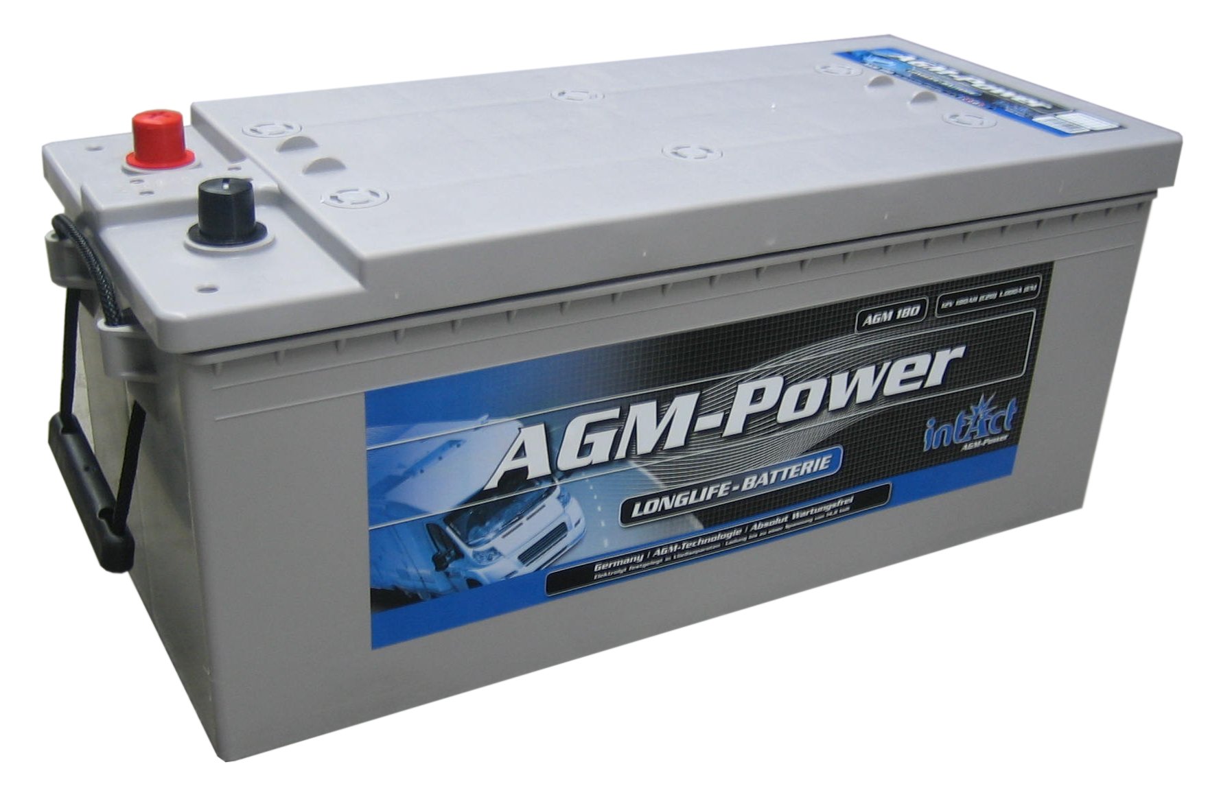 Intact AGM-Power 12 V 180Ah (c20), 200Ah (c100) 518x276x242 3/1
