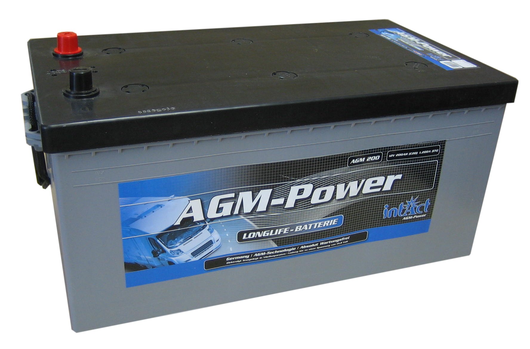 Intact AGM-Power 12 V 200Ah (c20), 230Ah (c100) 518x276x242 3/1
