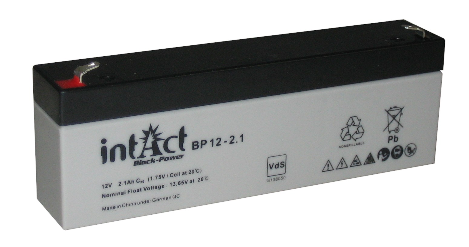 Intact Block-Power 12 V 2,1Ah (c20) 178x35x66 1/S-4.8