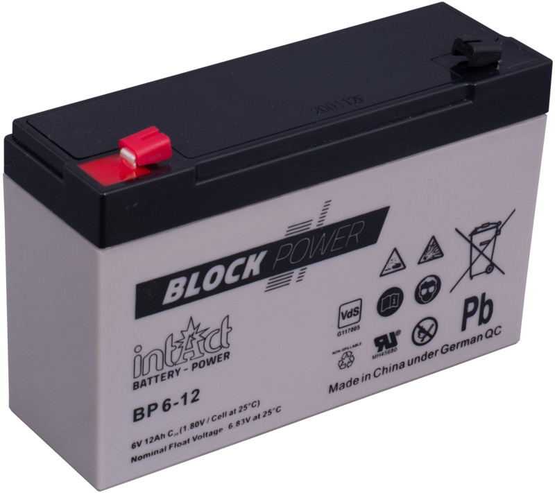 Akumulators Intact Block-Power 6 V 10 AH c20, 151x50x100 = JAUNA PRECE K-BP6-12