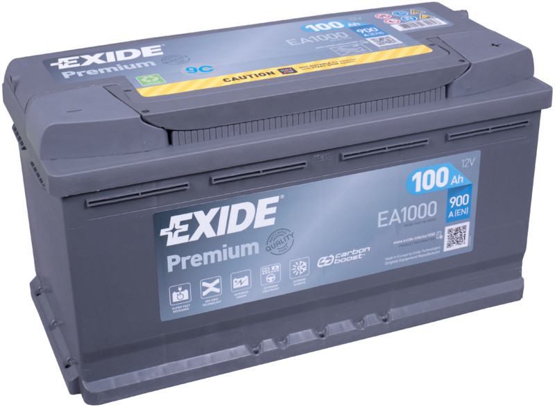 Akumulators EXIDE PREMIUM EA1000 12V 100Ah 900A(EN) 353x175x190 0/1