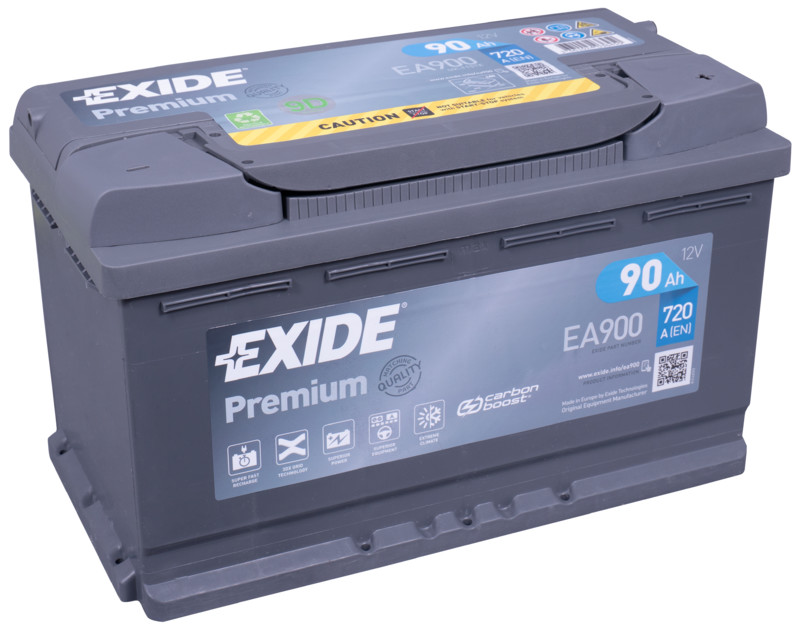 Akumulators EXIDE PREMIUM EA900 12V 90Ah 720A(EN) 315x175x190 0/1