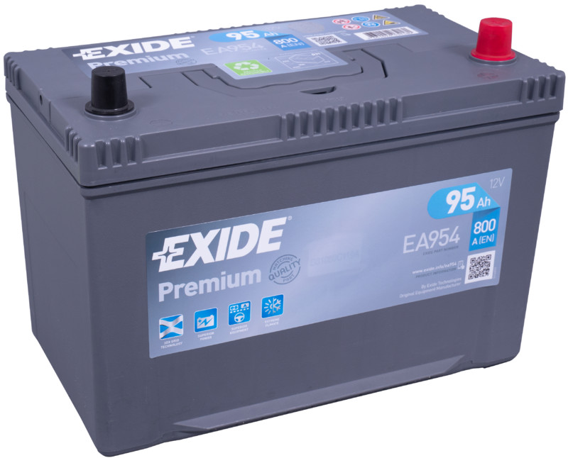 Akumulators EXIDE PREMIUM EA954 12V 95Ah JIS 800A(EN) 306x173x222 0/1