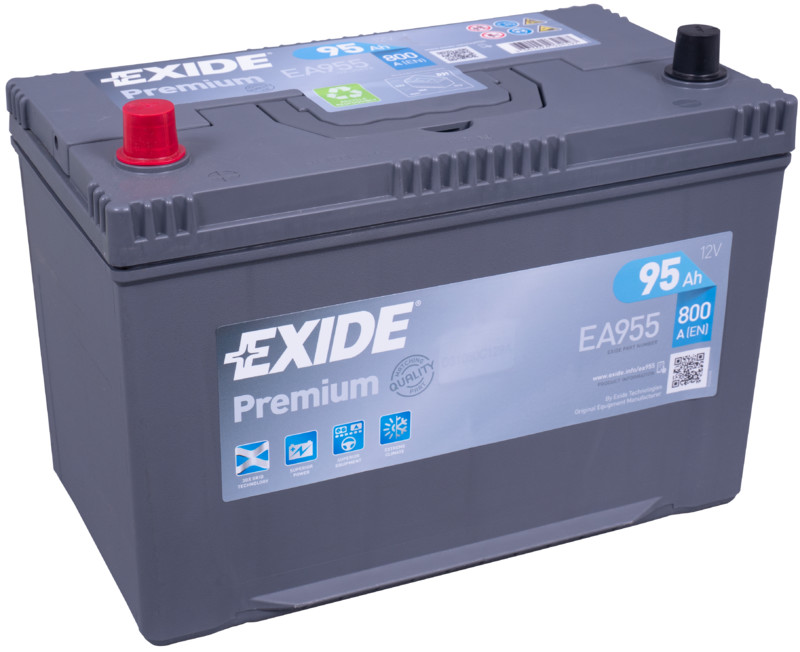 Akumulators EXIDE PREMIUM EA955 12V 95Ah JIS 800A(EN) 306x173x222 1/1