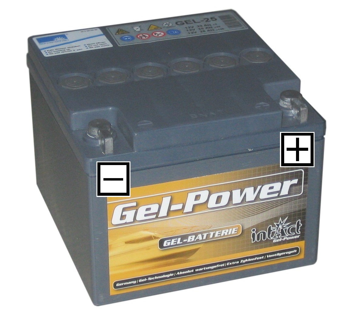 Intact Gel-Power 12 V 22Ah (c5), 25Ah (c20), 27Ah (c100) 167x176x126 0/G-M5 IZPRDOANA