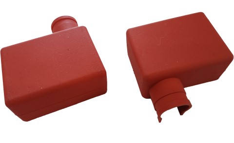 Klemmju izolators DIN, 20mm, sarkans, kreisais