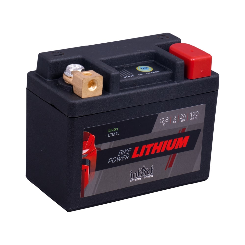107 x 56 x 85 - + Intact Bike Power Lithium 12.8V 2Ah(c10) 24Wh 120A(CCA) LTM7L EAN4250227553025